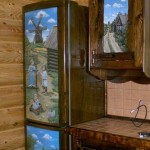"деревянный" холодильник